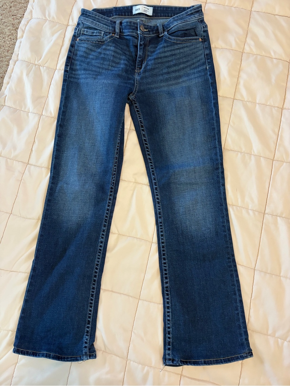 BKE Dark Blue Flared Wide-Leg Jeans